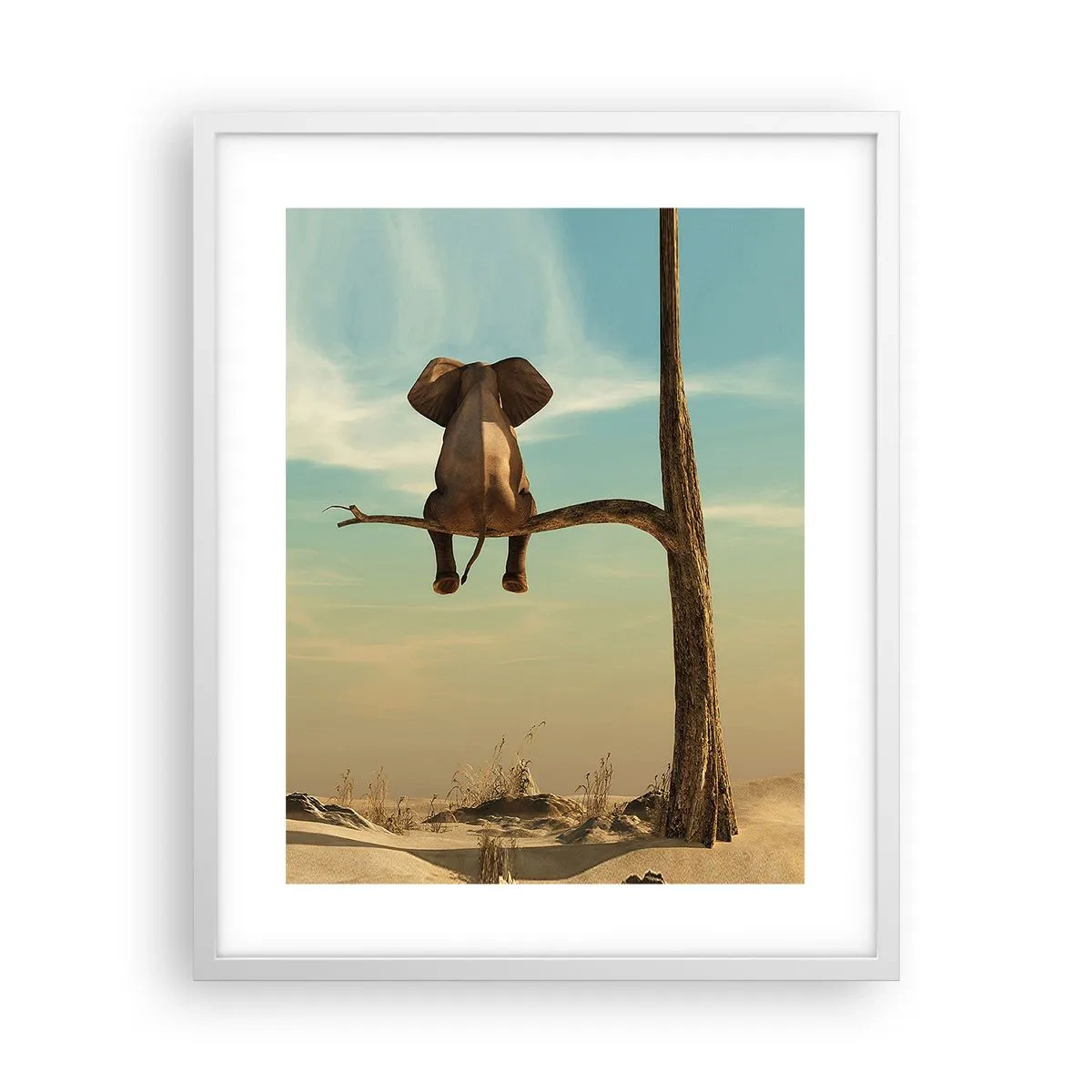 Affiche dans un cadre blanc - Poster - Nouveau point de vue - 40x50 cm