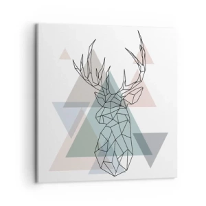 Impression sur toile - Image sur toile - Dans une forêt géométrique - 50x50 cm