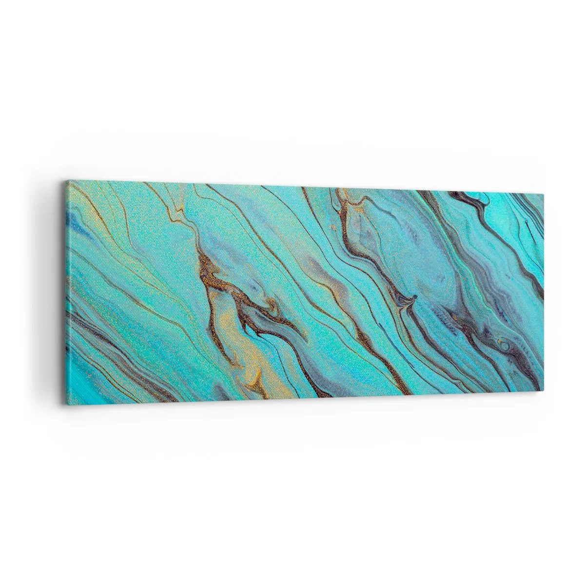 Impression sur toile - Image sur toile - Marée turquoise - 100x40 cm