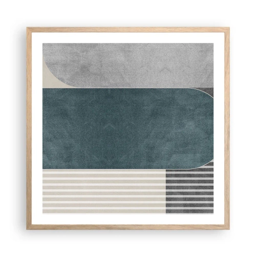 Affiche dans un chêne clair - Poster - Composition de niveaux - 60x60 cm