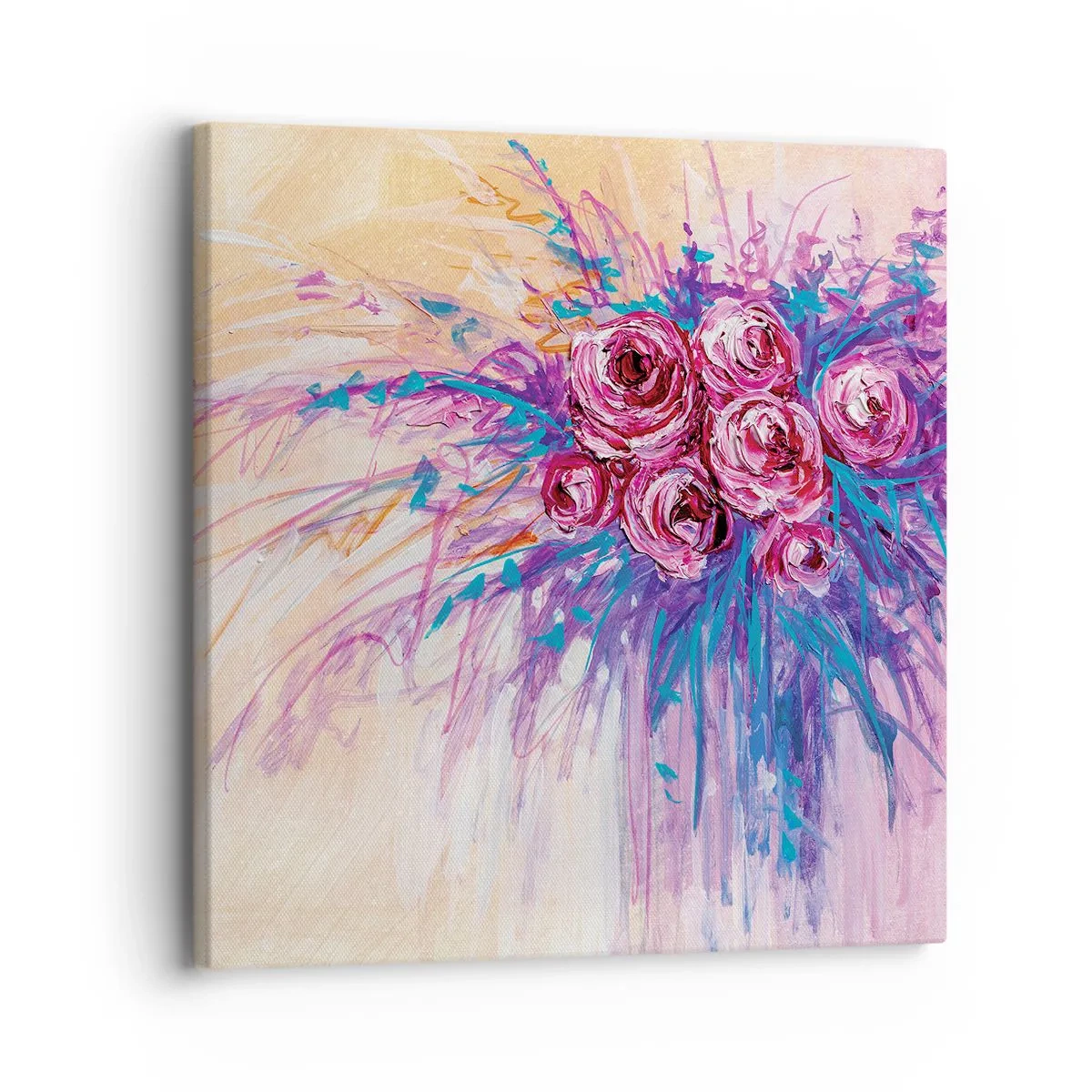 Impression sur toile - Image sur toile - Fontaine aux roses - 30x30 cm