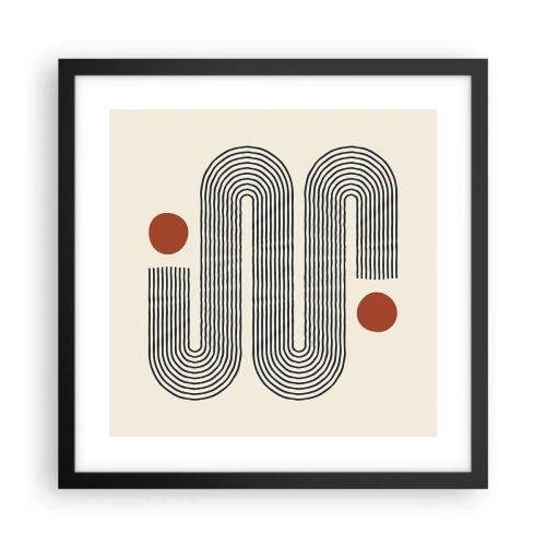 Affiche dans un cadre noir - Poster - Du début à la fin - 40x40 cm