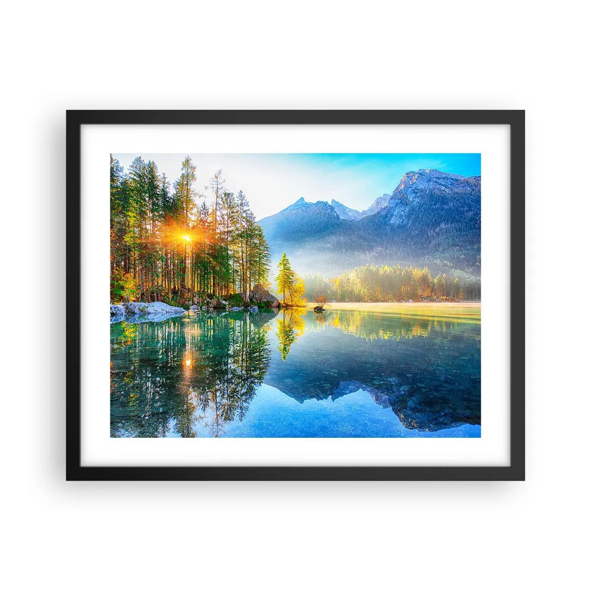 Affiche dans un cadre noir - Poster - Majesté et douceur - 50x40 cm
