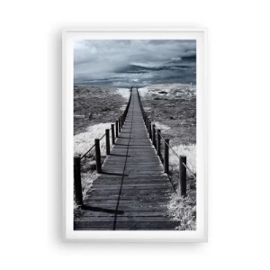 Affiche dans un cadre blanc - Poster - Jusqu'au rivage - 61x91 cm