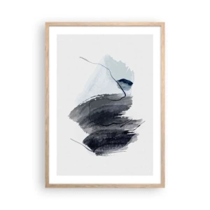 Affiche dans un chêne clair - Poster - Intensité et mouvement - 50x70 cm