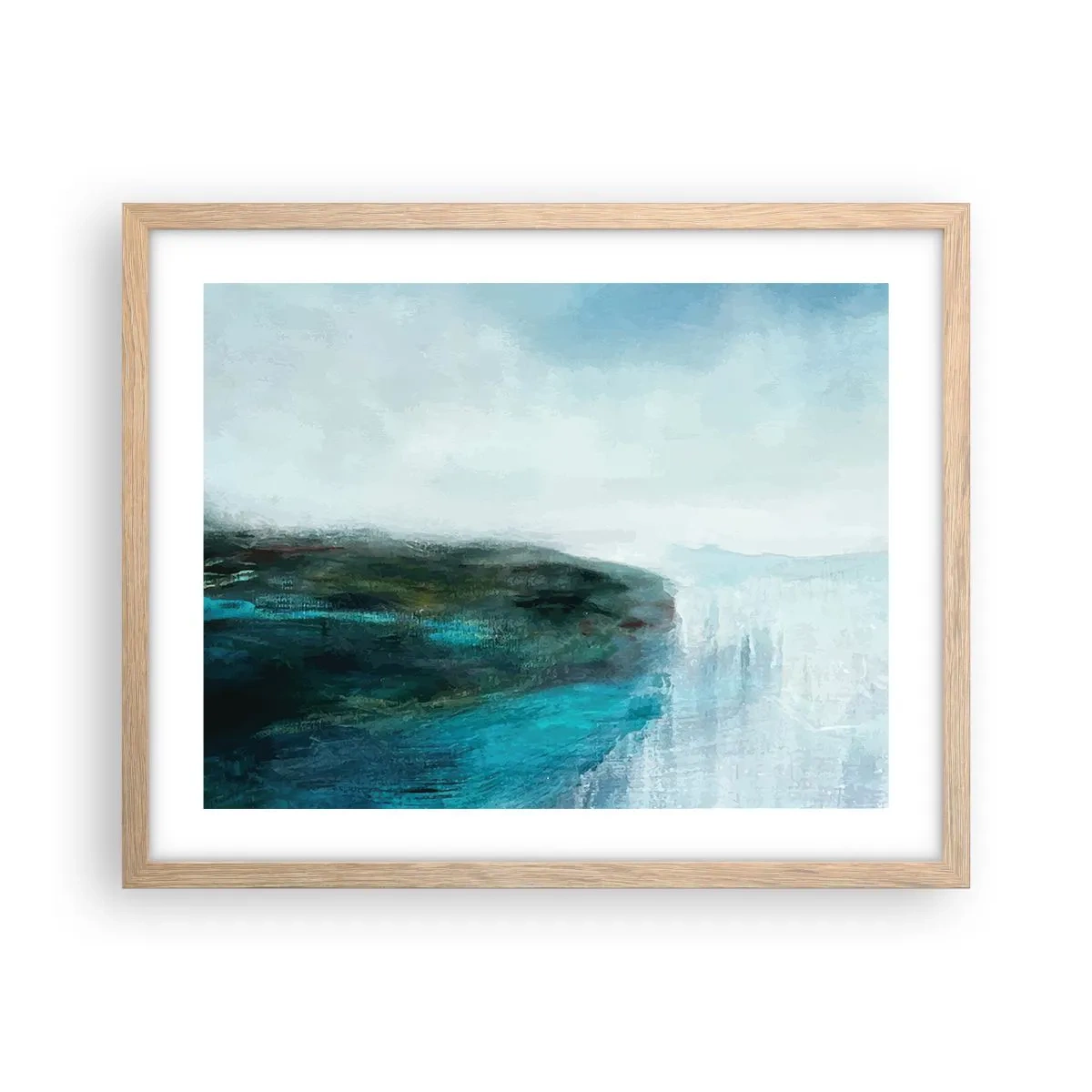 Affiche dans un chêne clair - Poster - Abstraction nautique - 50x40 cm