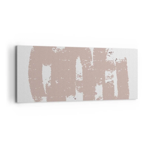 Impression sur toile - Image sur toile - Abstraction en rose tendre - 100x40 cm