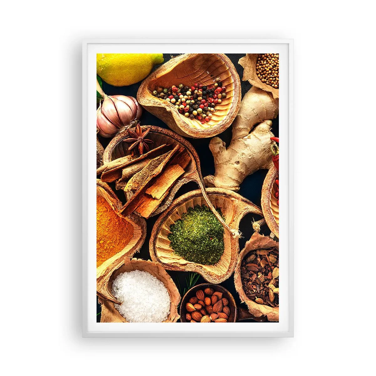 Affiche dans un cadre blanc - Poster - Prends ce que tu veux - 70x100 cm