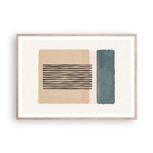 Affiche dans un chêne clair - Poster - Tout est en ordre - 100x70 cm