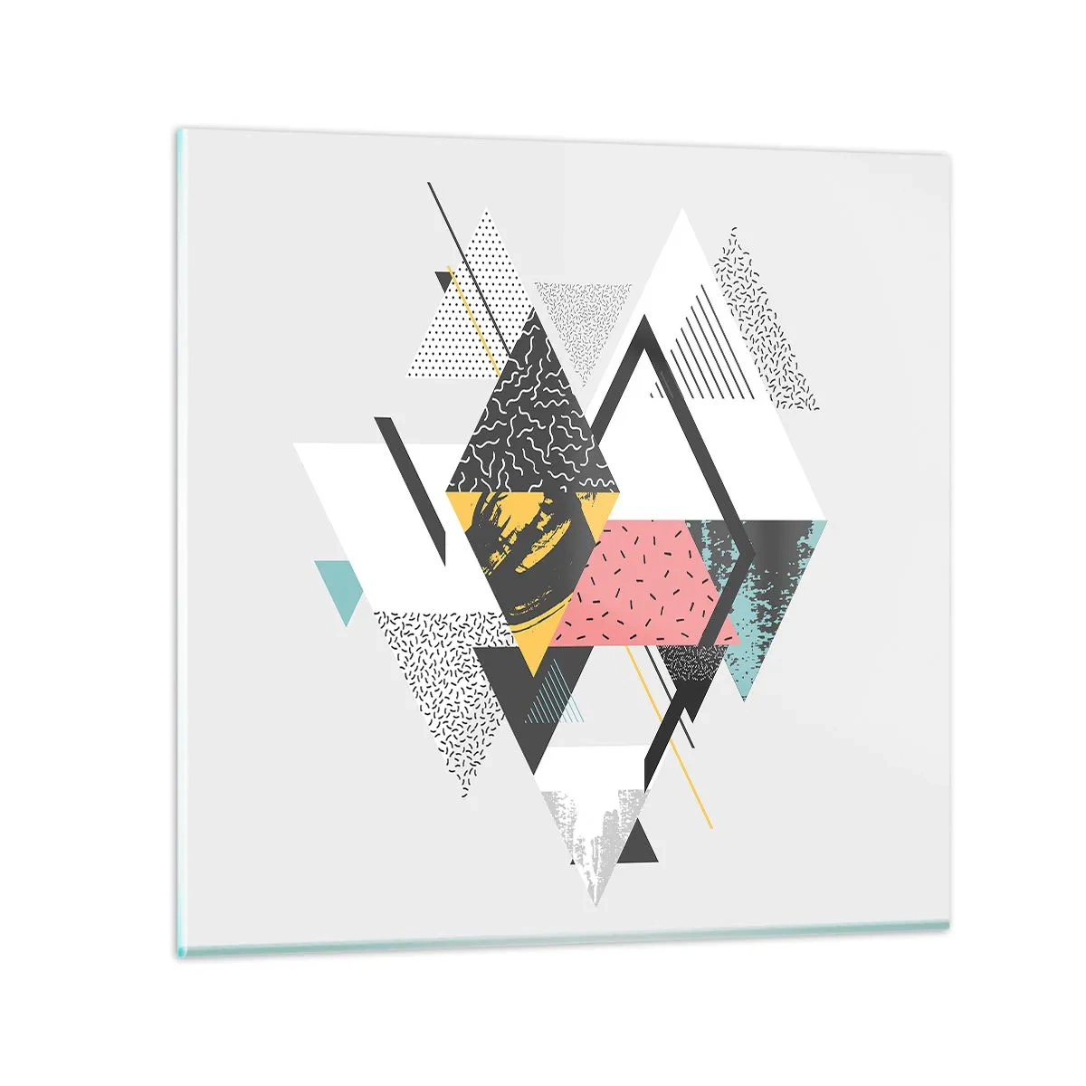 Impression sur verre - Image sur verre - Variation sur triangle et losange - 40x40 cm