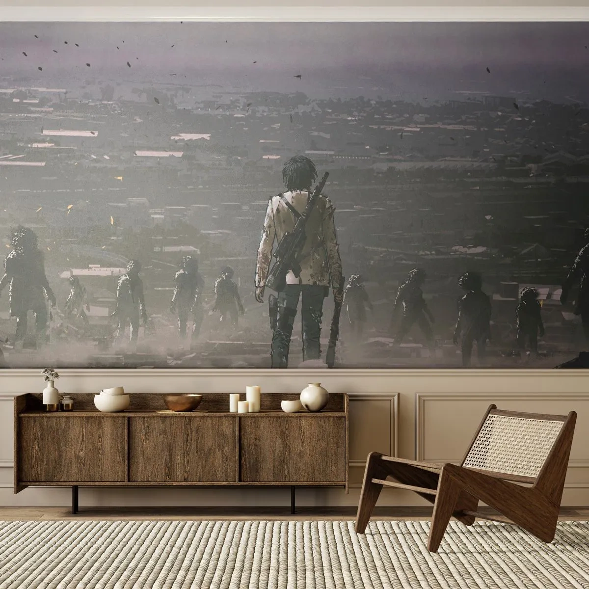 Papier Peint Photo Standard Eco - Dernier samaritain ? - Abstraction, Fantaisie, Armée - 200x140 cm
