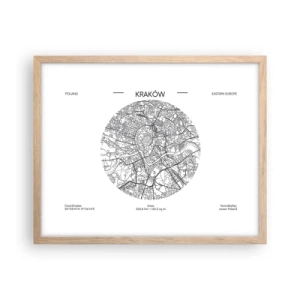 Affiche dans un chêne clair - Poster - Anatomie de Cracovie - 50x40 cm