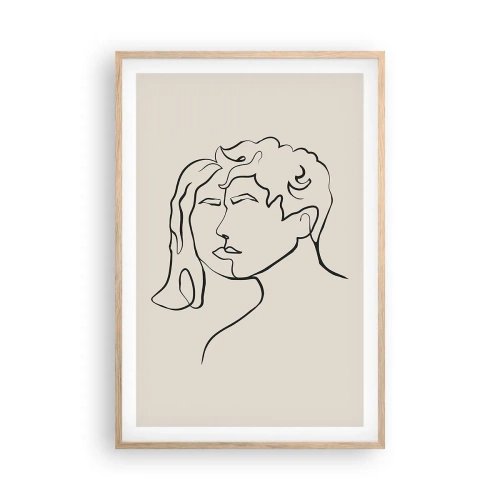 Affiche dans un chêne clair - Poster - Et l'unité est apparue - 61x91 cm