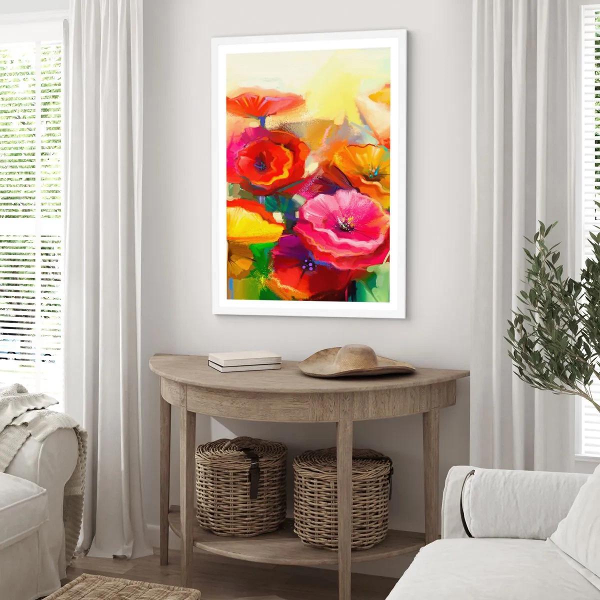 Affiche dans un cadre blanc - Poster - Pas seulement rouge - 50x70 cm