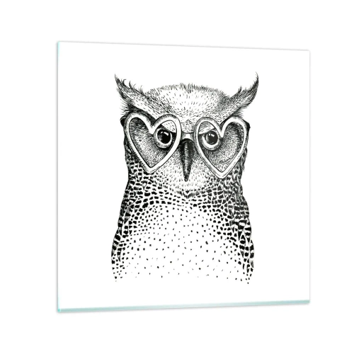 Impression sur verre - Image sur verre - Sagement et avec amour - 30x30 cm