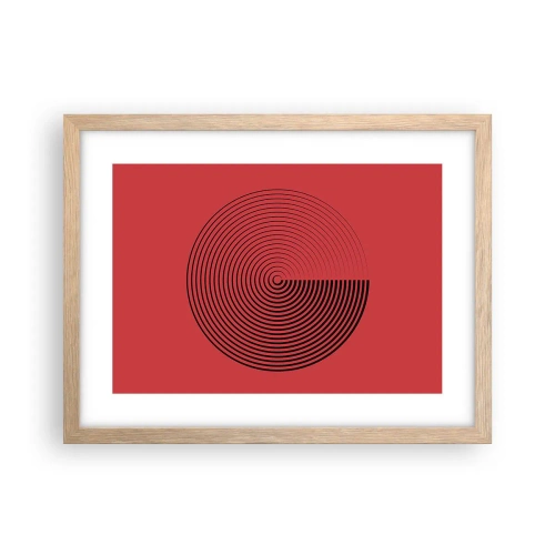 Affiche dans un chêne clair - Poster - Mouvement circulaire - 40x30 cm