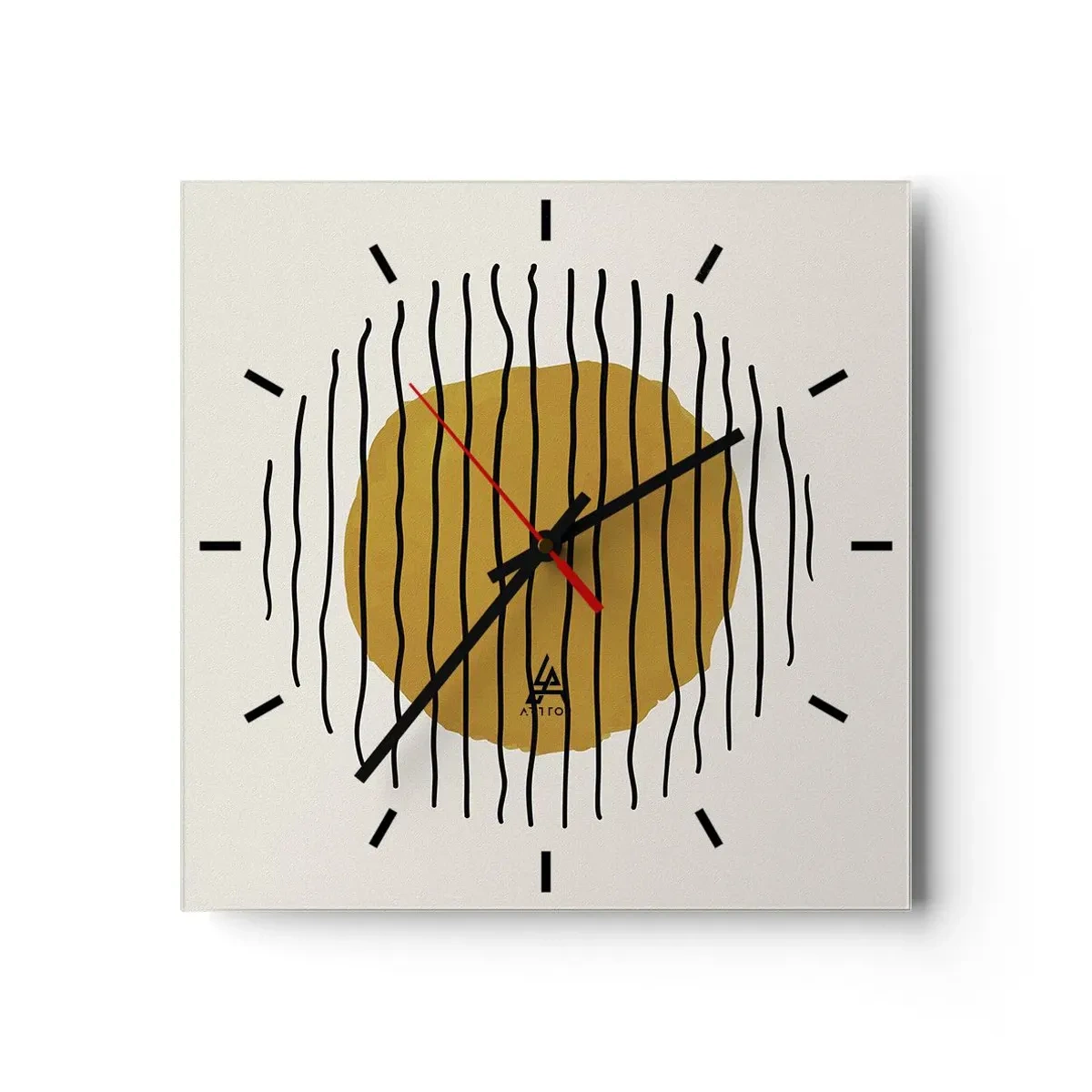 Horloge murale - Pendule murale - Abstraction tremblante de chaleur - 40x40 cm