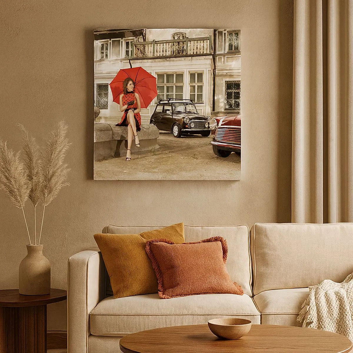 Impression sur toile - Image sur toile - Un mini-voyage sentimental - 30x30 cm