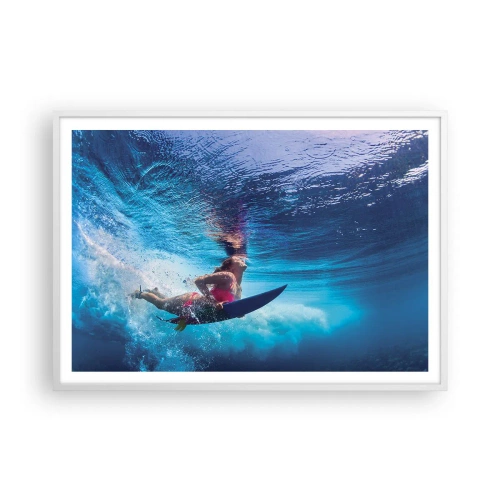 Affiche dans un cadre blanc - Poster - Joie profonde - 100x70 cm