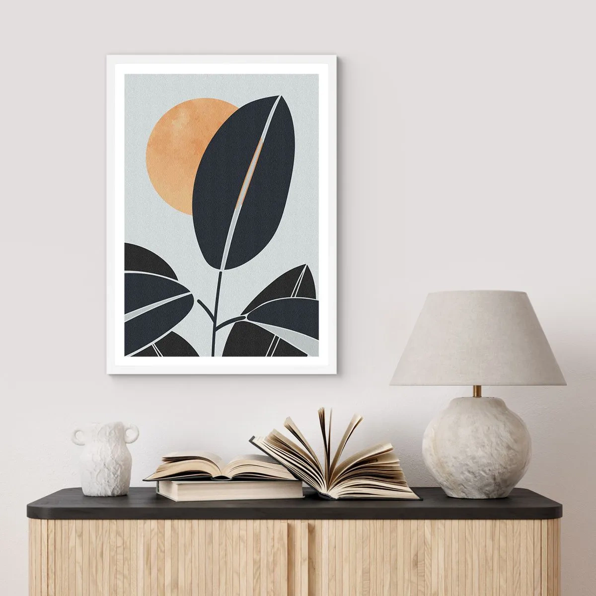 Affiche dans un cadre blanc - Poster - Une chaude journée d'été - 40x50 cm