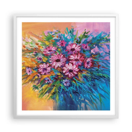 Affiche dans un cadre blanc - Poster - Énergie de la vie - 60x60 cm