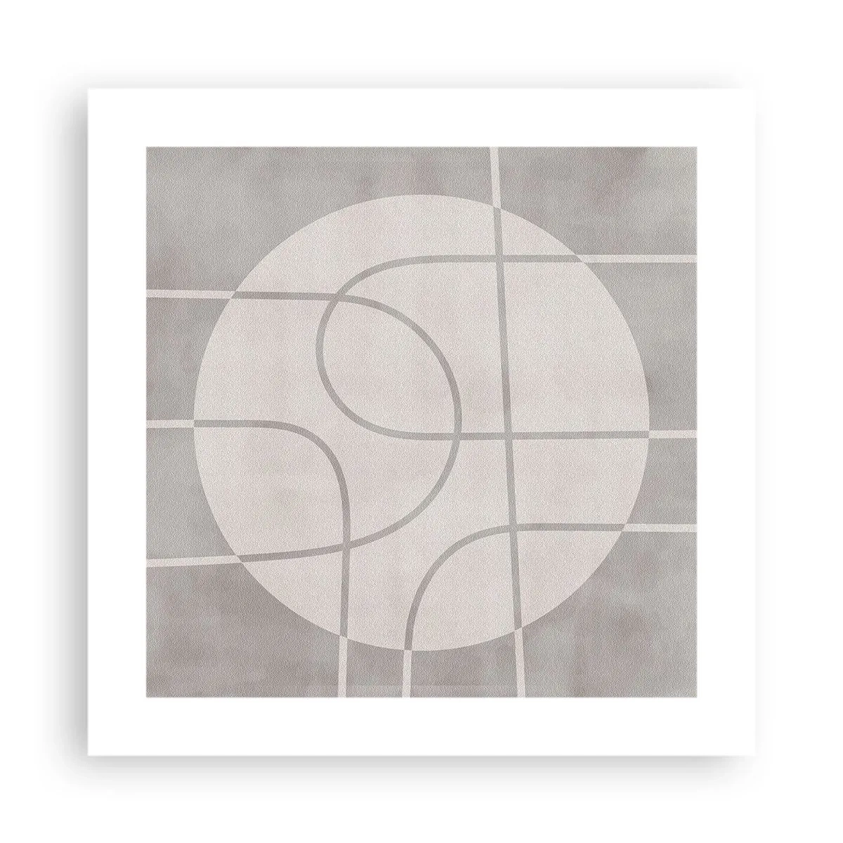 Affiche - Poster - Circulaire et tout droit - 40x40 cm