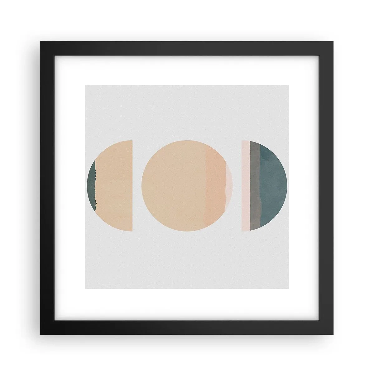 Affiche dans un cadre noir - Poster - Cercles après cercles - 30x30 cm