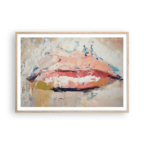 Affiche dans un chêne clair - Poster - Éveil la pensée - 100x70 cm