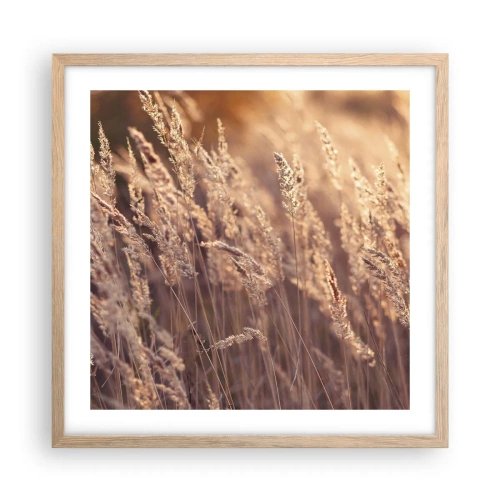 Affiche dans un chêne clair - Poster - Prêt à accueillir l'automne - 50x50 cm