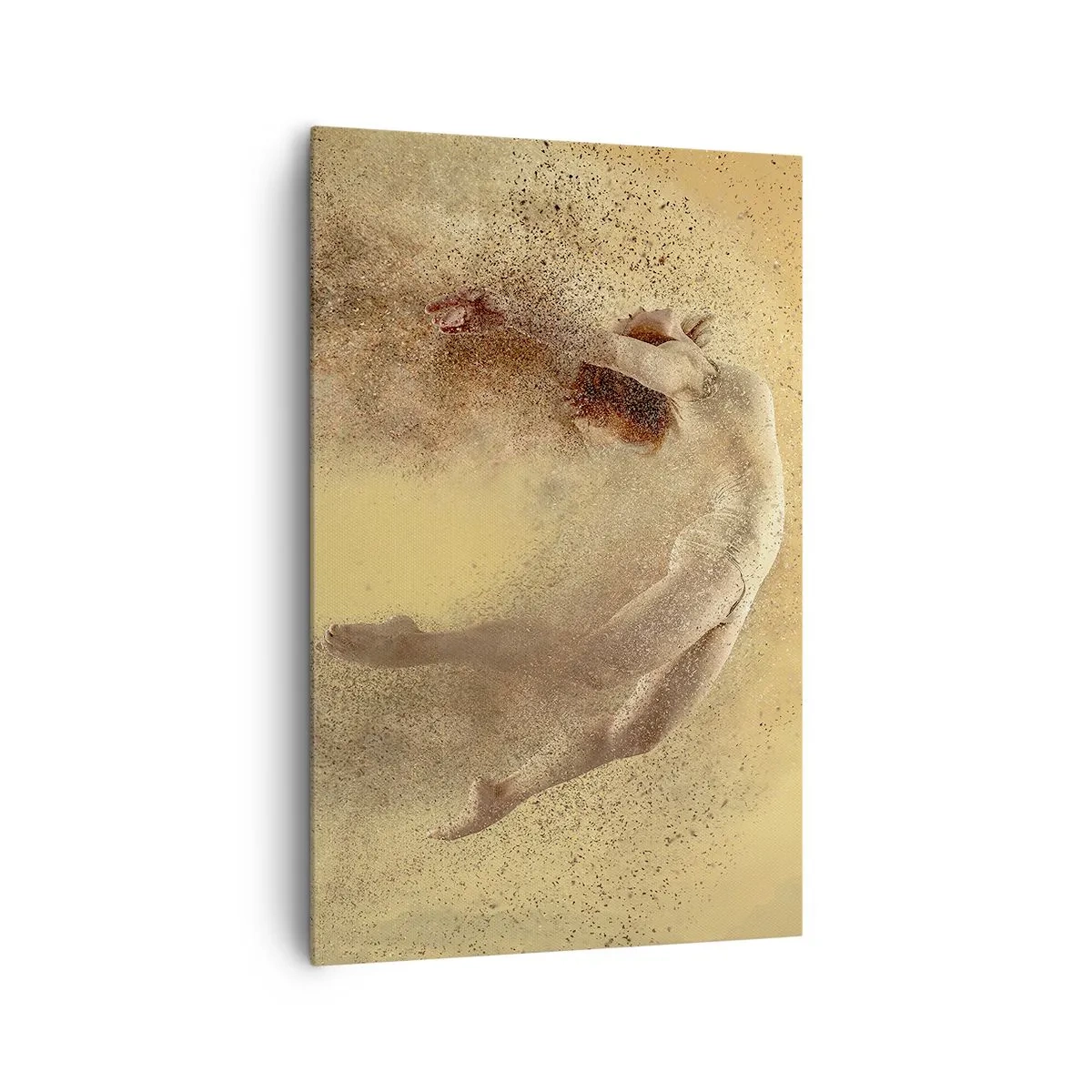 Impression sur toile - Image sur toile - Une figure en mouvement dynamique avec un effet de désintégration - 80x120cm - Dans le ravissement de la danse - Décoration murale moderne pour le salon et la chambre ARTTOR