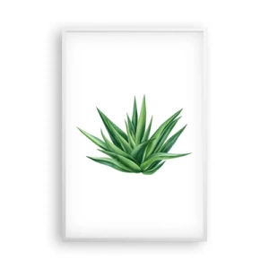 Affiche dans un cadre blanc - Poster - Vert – force – vie - 61x91 cm