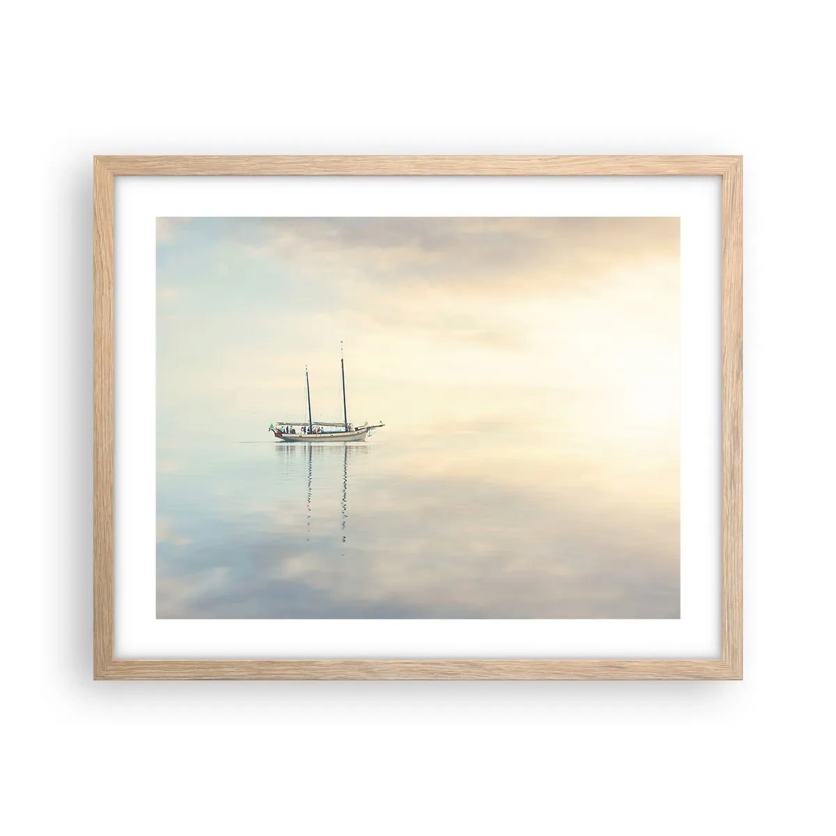 Affiche dans un chêne clair - Poster - Dans une mer de silence - 50x40 cm