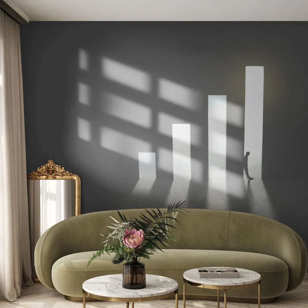 Papier Peint Photo Premium Sand - Succès – impression - Entreprise, Architecture, Homme - 150x105 cm