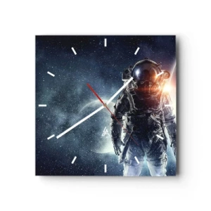 Horloge murale - Pendule murale - Aventure spatiale - 40x40 cm