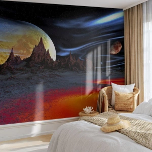 Papier Peint Autocollant Deluxe Sticker - Monde inconnu - Abstraction, Cosmos, 3D - 100x70 cm