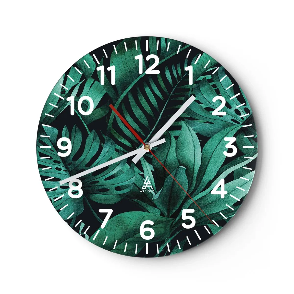 Horloge murale - Pendule murale - Profondeur du vert tropical - 30x30 cm