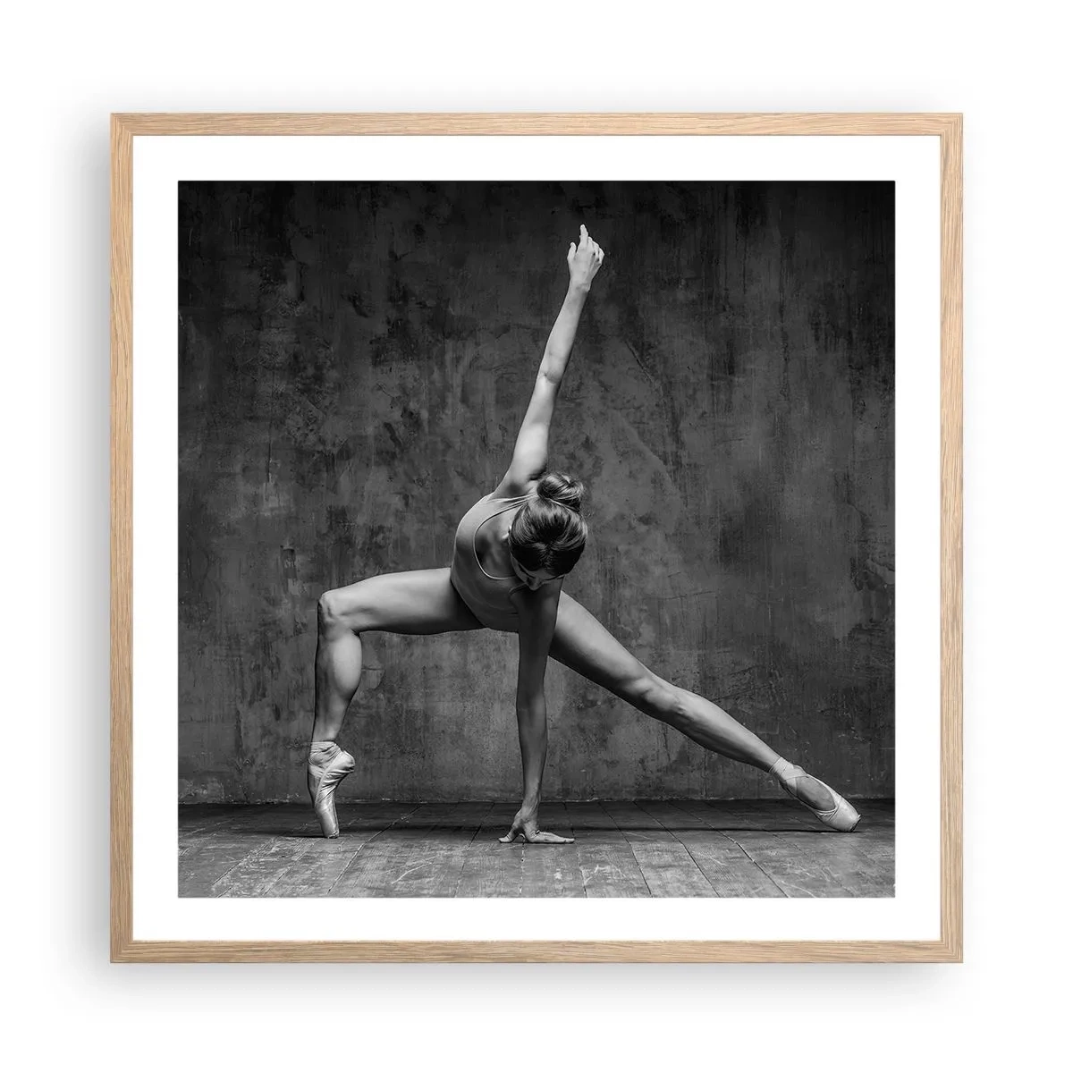 Affiche dans un chêne clair - Poster - Balance idéale - 60x60 cm