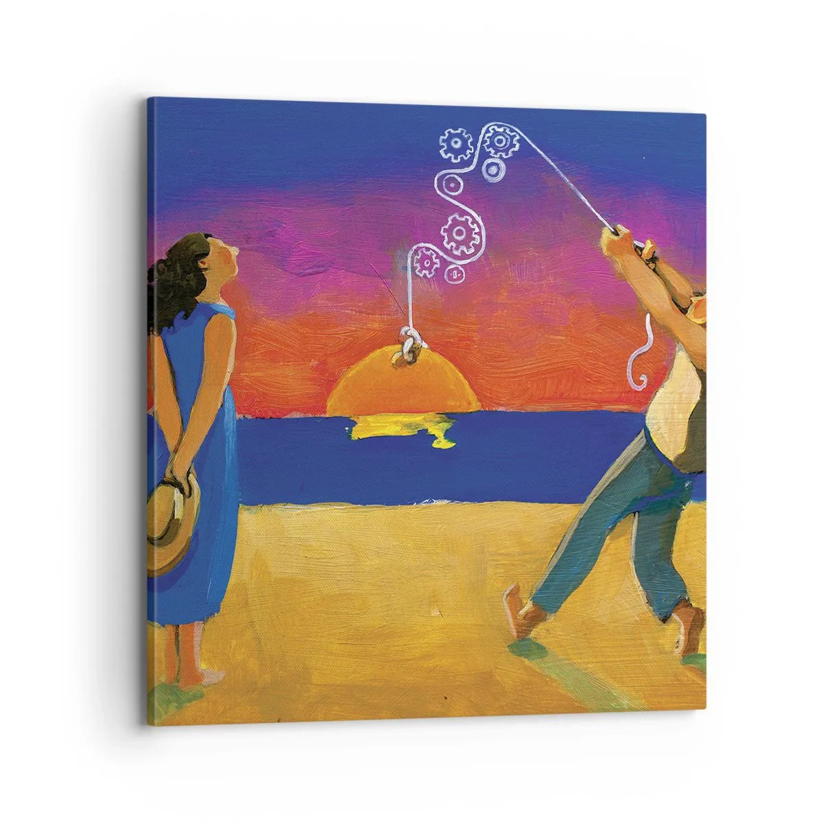 Impression sur toile - Image sur toile - Plus qu'une étoile dans le ciel - 70x70 cm