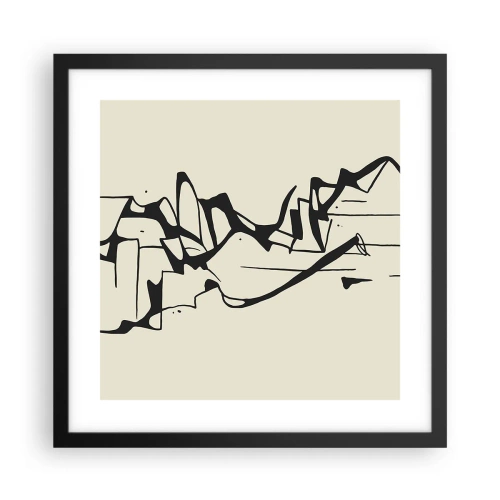 Affiche dans un cadre noir - Poster - Peut-être un paysage - 40x40 cm