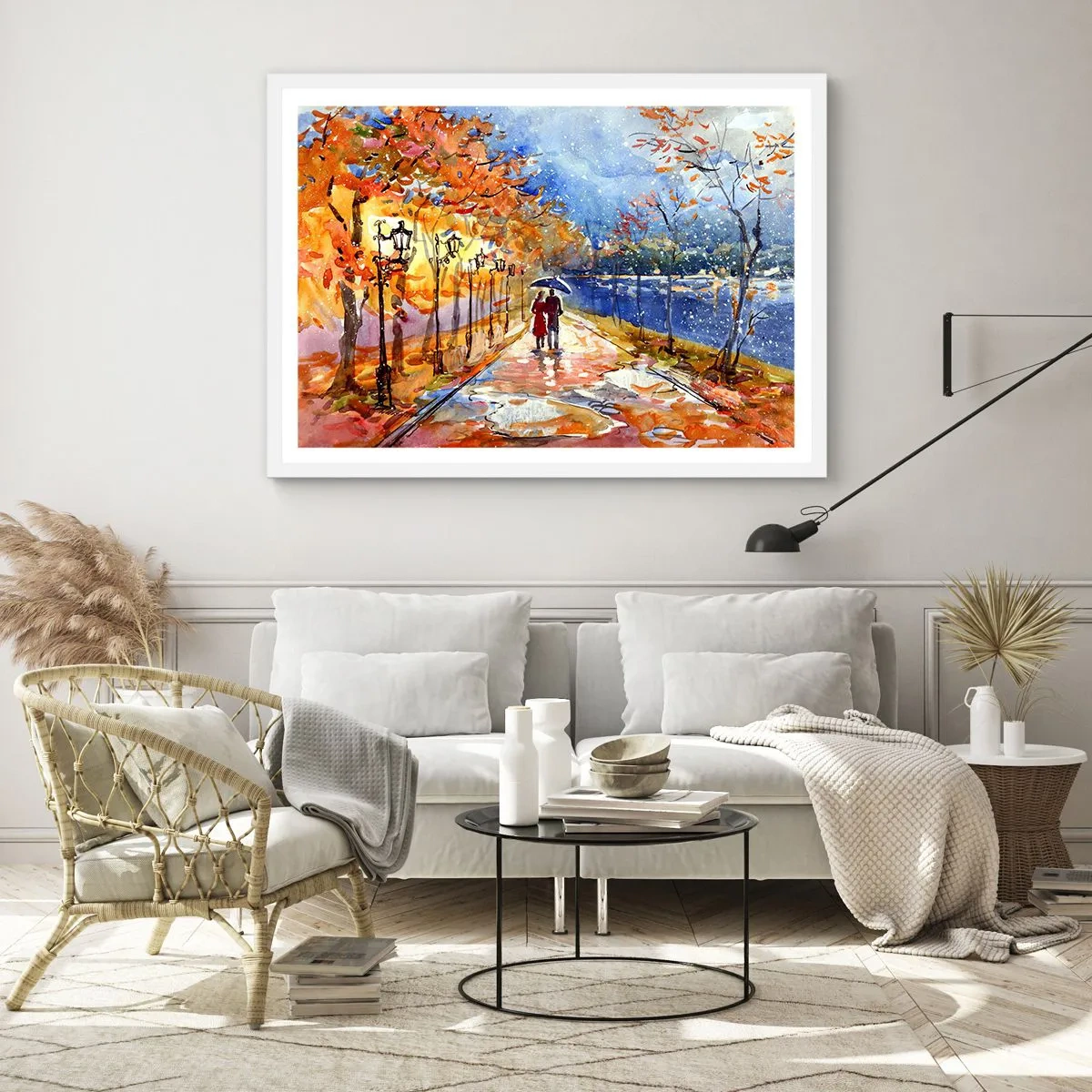 Affiche dans un cadre blanc - Poster - Ensemble jusqu'au bout du temps - 40x30 cm