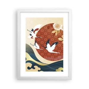 Affiche dans un cadre blanc - Poster - Conte japonnais - 30x40 cm