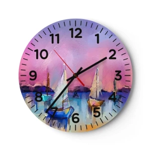 Horloge murale - Pendule murale - Direction: les eaux larges - 30x30 cm