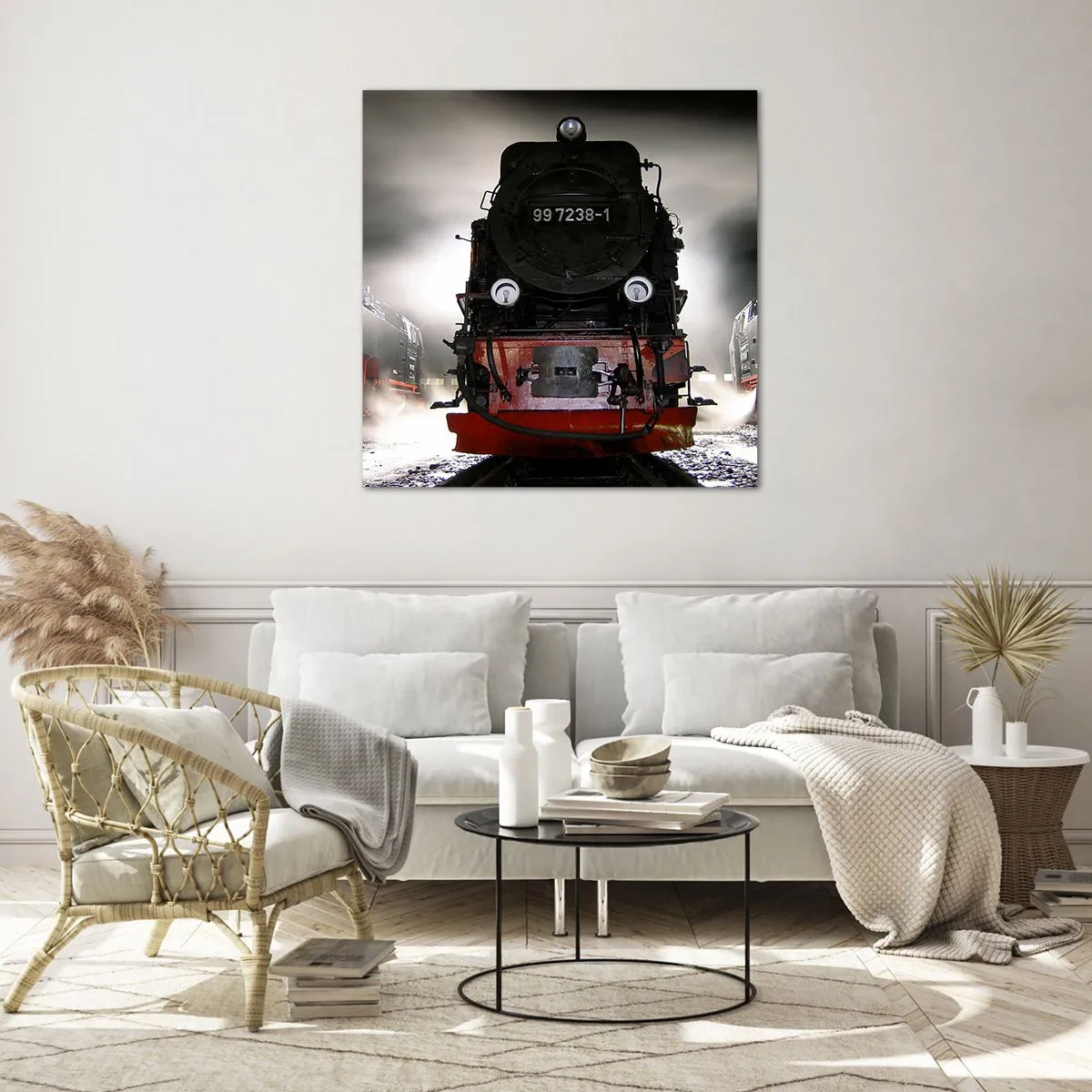 Impression sur verre - Image sur verre - Il se lève et siffle, halète et souffle - 60x60 cm