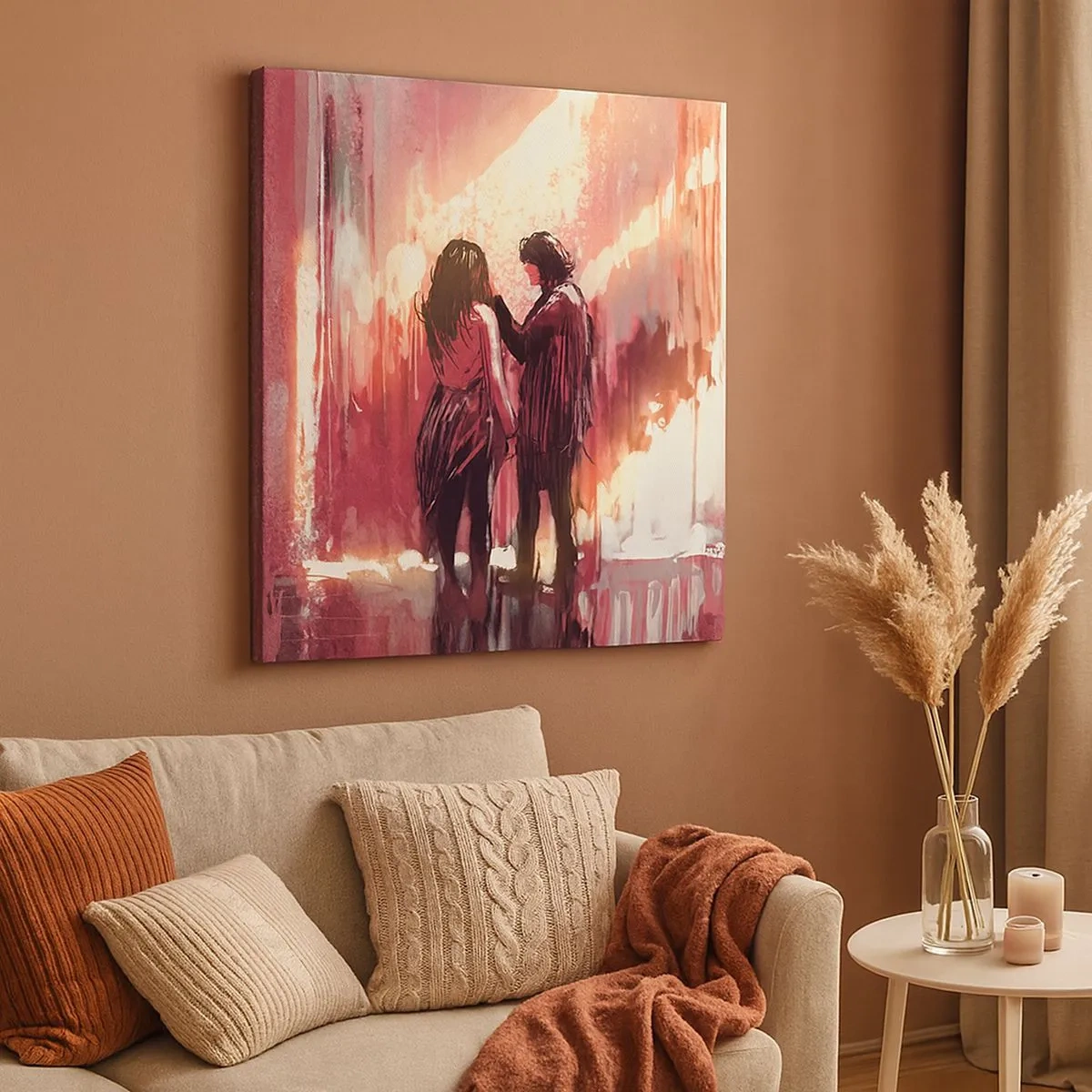 Impression sur toile - Image sur toile - L'éternel spectacle de l'amour - 30x30 cm