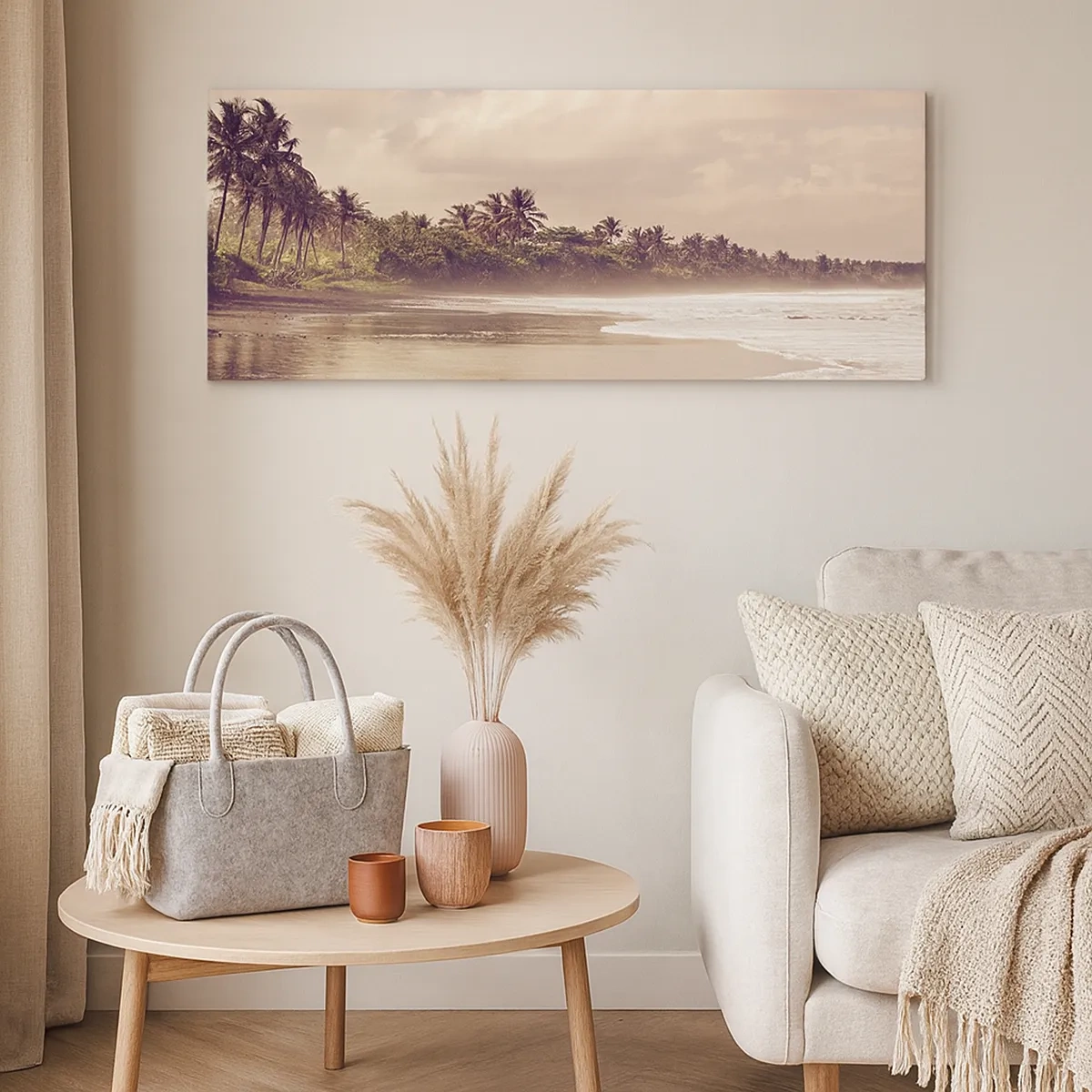 Impression sur toile - Image sur toile - La caresse des vagues - 30x30 cm