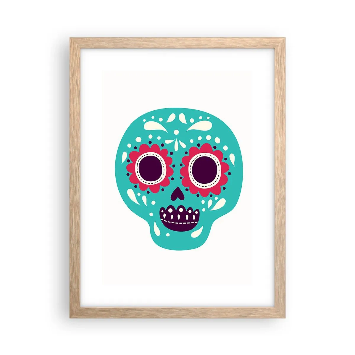 Affiche dans un chêne clair - Poster - La vie – du plaisir jusqu'à la mort - 30x40 cm