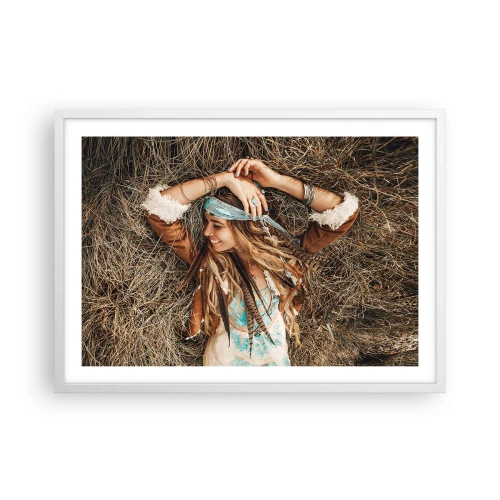 Affiche dans un cadre blanc - Poster - En route vers les années d'amour - 70x50 cm