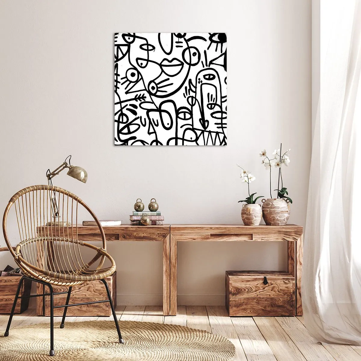 Impression sur toile - Image sur toile - Visages et mirages - 30x30 cm