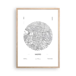 Affiche dans un chêne clair - Poster - Anatomie de Madrid - 50x70 cm