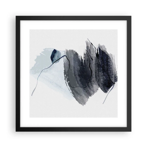 Affiche dans un cadre noir - Poster - Intensité et mouvement - 40x40 cm